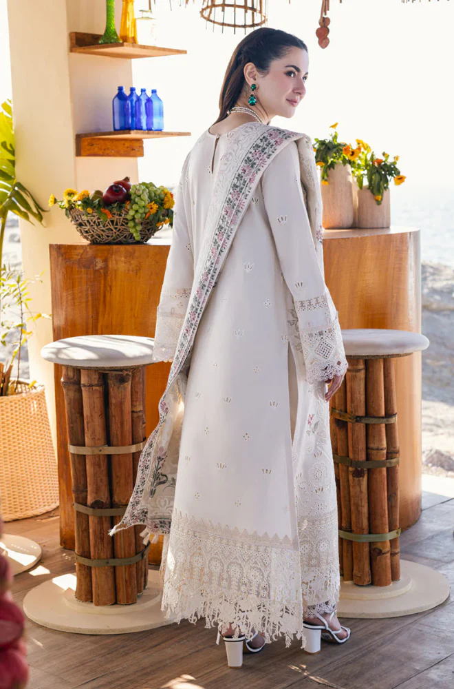 Qalamkar - 3PC Lawn Embroidered Suit -  UPF035