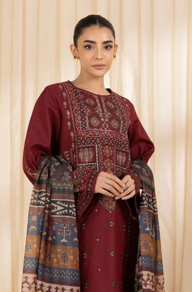 3 Piece - Lawn Embroidered Suit - UPA010