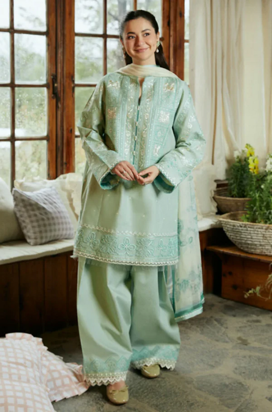 Zara Shahjahan - 3PC Lawn Digital Printed Suit-UPHB045