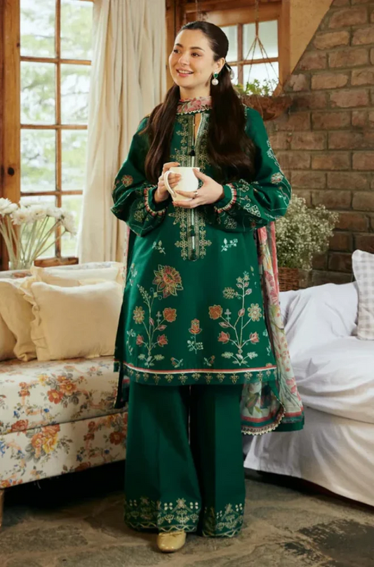 BAROQUE - 3PC Lawn Embroidered Suit -UPA054