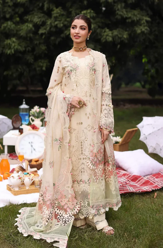 Kahf - 3PC Unstitched Lawn Embroidered Suit - UA300