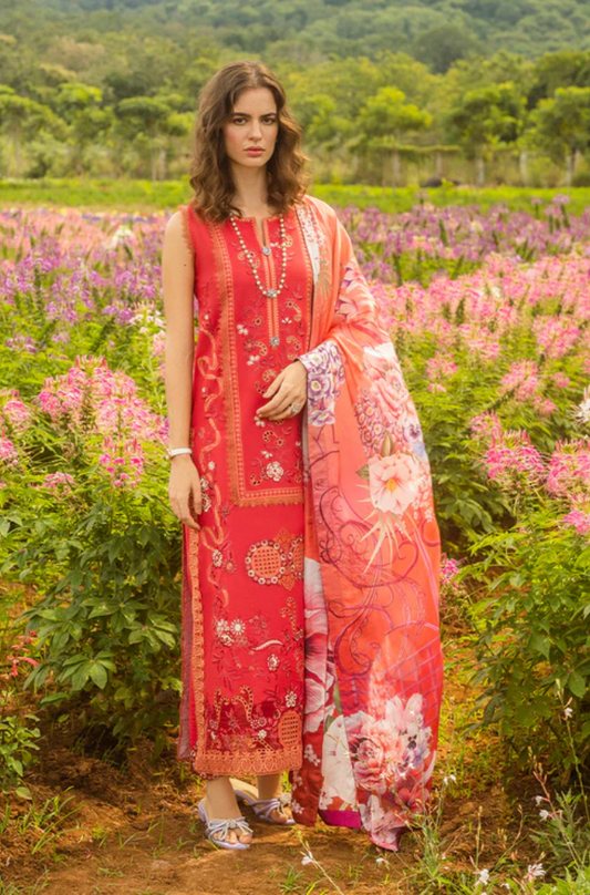 Mushq - 3PC Lawn Embroidered Suit (Unstitched)  - UPFS0115