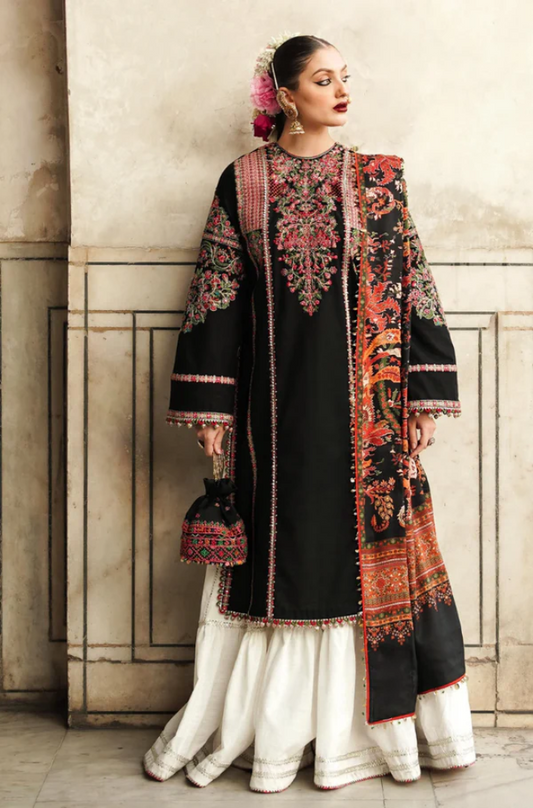 Hussain Rehar - 3PC Lawn Embroidered Suit -UPBF052
