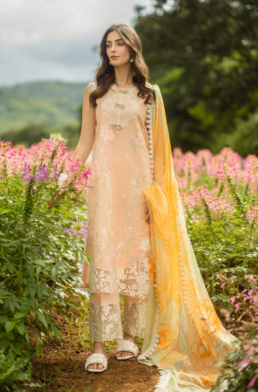 Mushq - 3PC Lawn Embroidered Suit (Unstitched) - UPFS0116