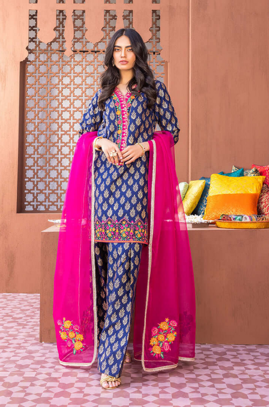Zainab Chottani- 3PC Lawn Digital Printed Suit (Unstitched) -UPHB079