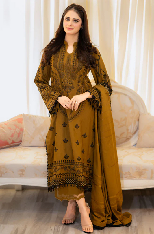 JADE- 3 Piece Lawn Embroidered Suit - UPF055