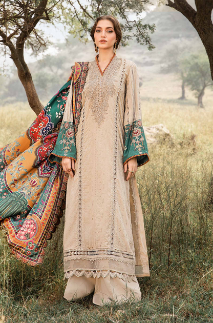 Maria.B - 3PC Lawn Embroidered Suit (Unstitched) - UPJ0178