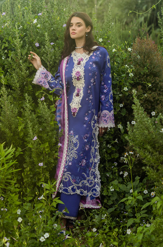 Mushq - 3PC Lawn Embroidered Suit (Unstitched) - UPFS0111