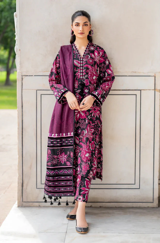 Baroque - 3PC Khaddar Digital Printed Suit (Unstitched) - UH297