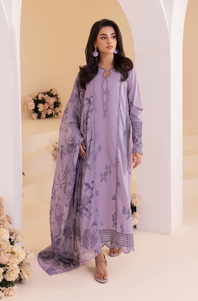 Iznik - 3PC Unstitched Dhanak Embroidered Suit - US150