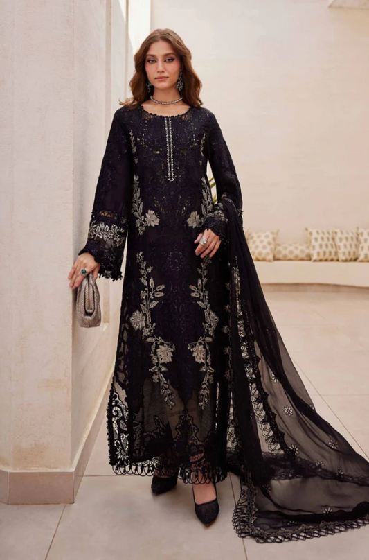 Maria.B - 3PC Unstitched Dhanak Embroidered Suit - US126