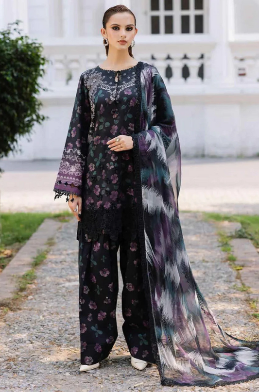 Baroque- 3PC Khaddar Digital Printed Suit (Unstitched) - UH303