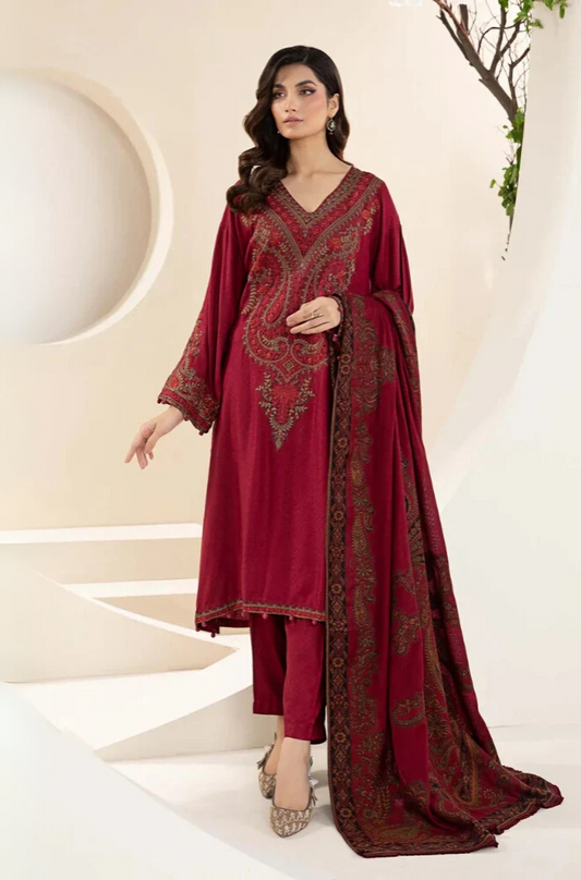 3 Piece - Lawn Embroidered Suit - UPA012