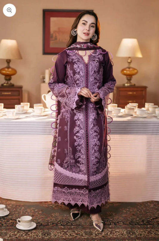 Jade - 3PC Unstitched Dhanak Embroidered Suit - UA151