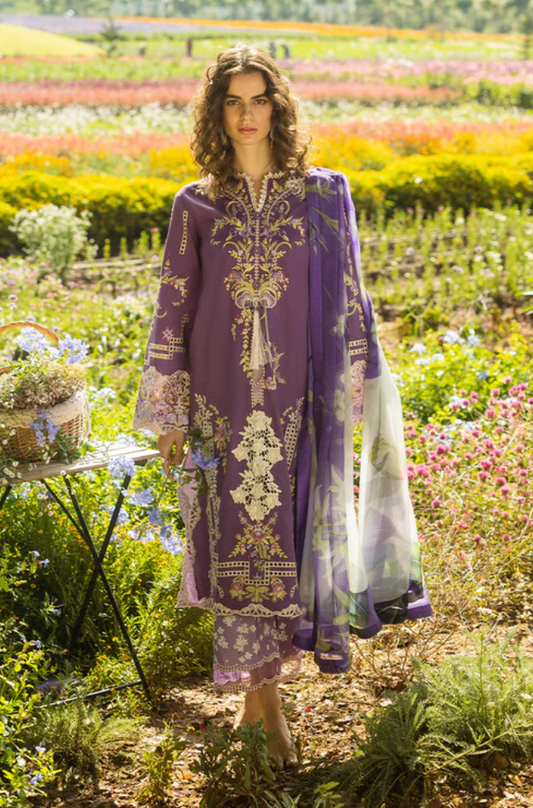 Mushq - 3PC Lawn Embroidered Suit (Unstitched) - UPFS0110