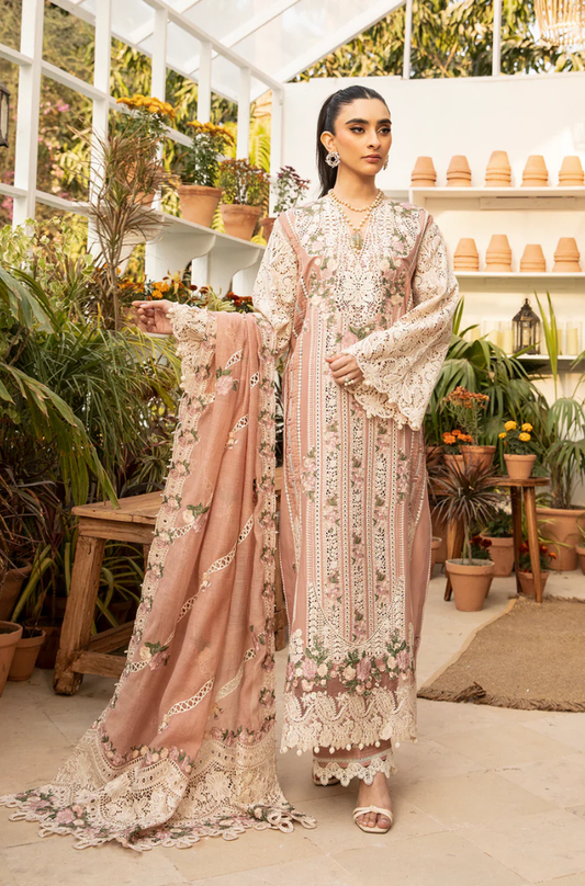imrozia - 3PC Unstitched Lawn Embroidered Suit - UA268