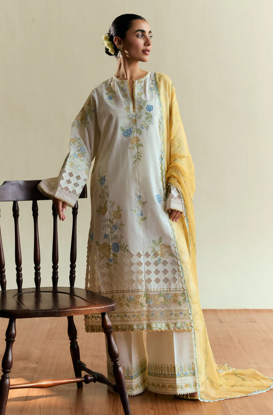 Coco by Zara Shahjahan- 3PC Unstitched Dhanak Embroidered Suit - US135