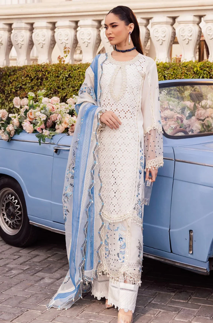 Qalamkar - 3 Piece Lawn Embroidered Suit (Unstitched) - UA261