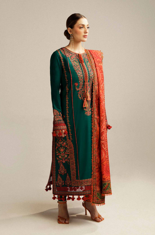 Hussain Rehar - 3PC Lawn Embroidered Suit -UPQZ047