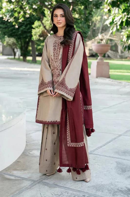 Baroque - 3 Piece Lawn Embroidered Suit - UPF005