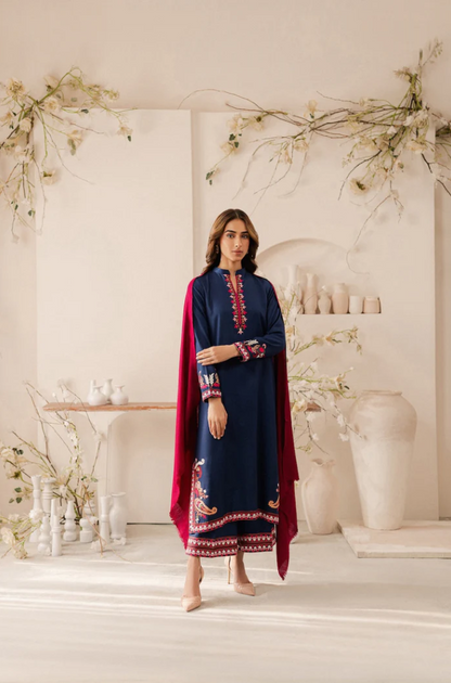 Palwasha- 3PC Unstitched Dhanak Embroidered Suit - US105