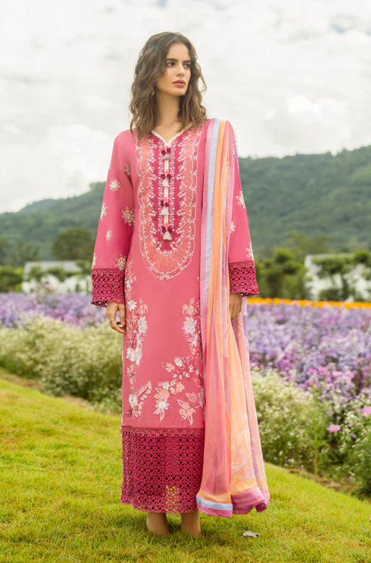 Mushq - 3PC Lawn Embroidered Suit (Unstitched) - UPFS0107