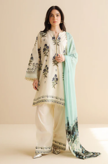 Coco by Zara Shahjahan -3PC Lawn Digital Printed Suit (Unstitched) - UPHB0148