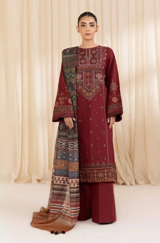 3 Piece - Lawn Embroidered Suit - UPA010