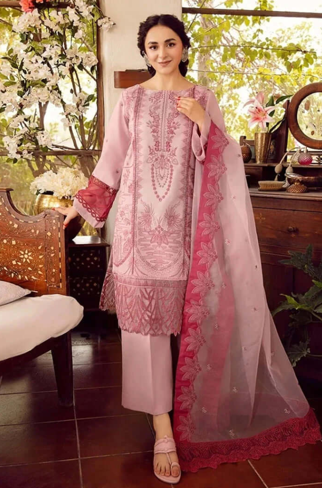 Jazmin - 3PC Lawn Embroidered Suit - UPJ0162