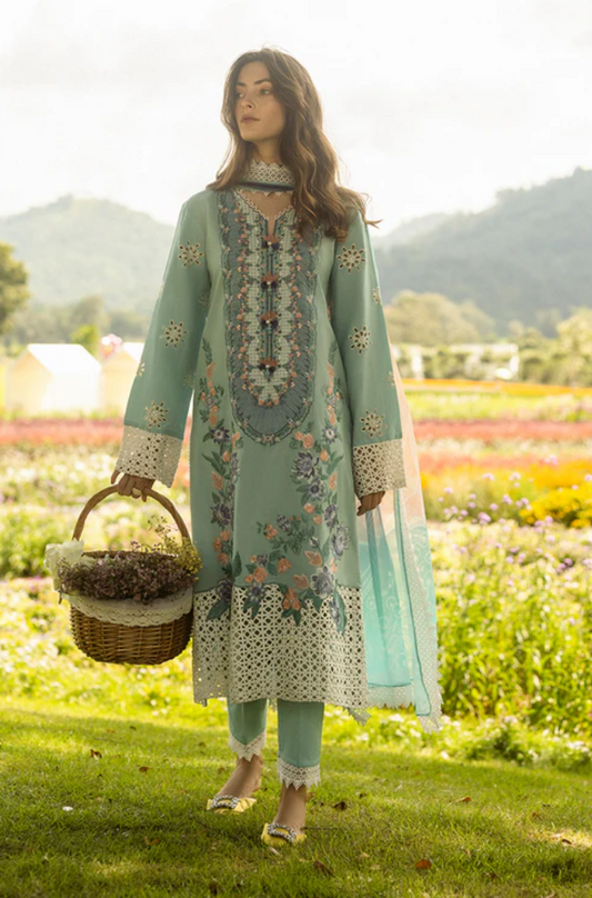Mushq - 3PC Lawn Embroidered Suit (Unstitched) - UPFS0112