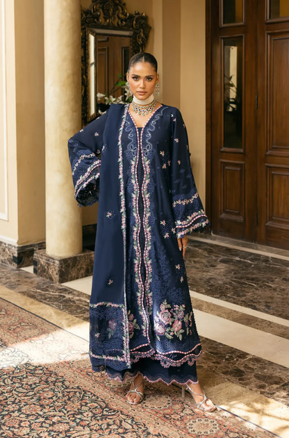 Elaf - 3 Piece Embroidered Lawn Suit (Unstitched) - UA235