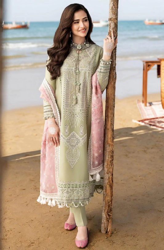 Bareeze - 3 Piece - Lawn Embroidered Suit (Unstitched) - UPHB098
