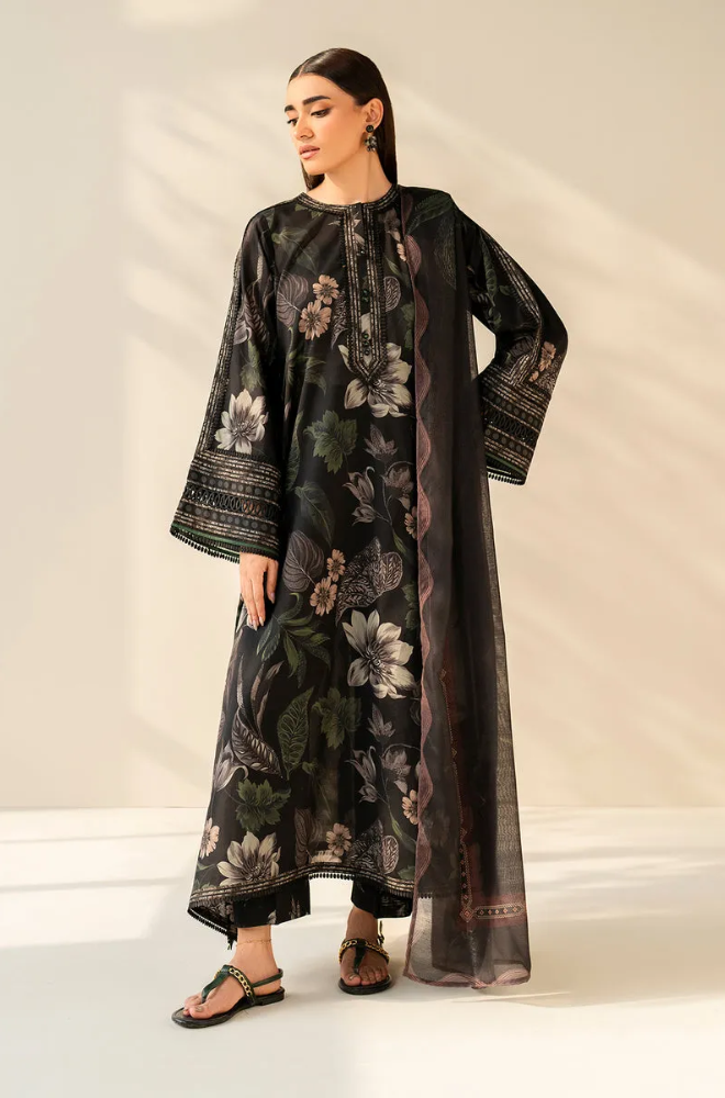 Baroque- 3PC Khaddar Digital Printed Suit (Unstitched) - UH307