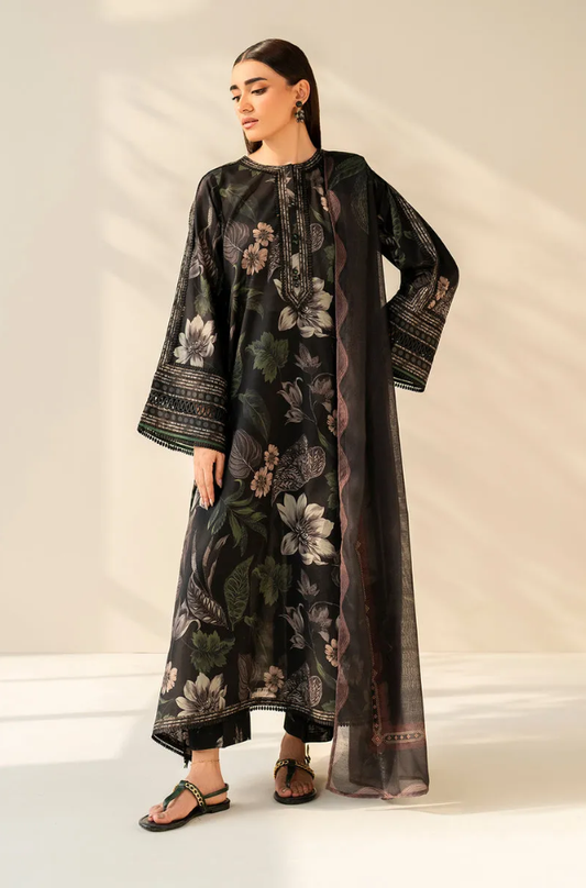 Baroque- 3PC Khaddar Digital Printed Suit (Unstitched) - UH307