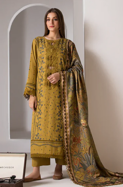 3 Piece - Embroidered Lawn Suit (Unstitched) - UPJ0158