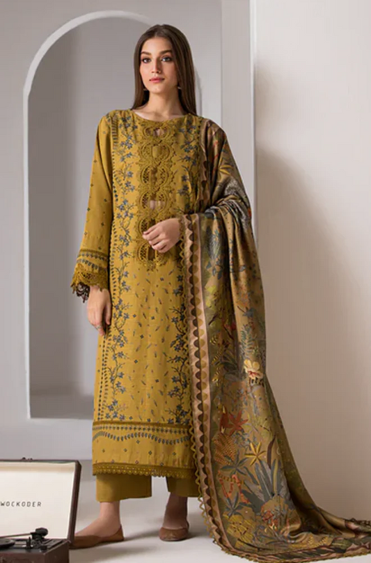 3 Piece - Embroidered Lawn Suit (Unstitched) - UPJ0158