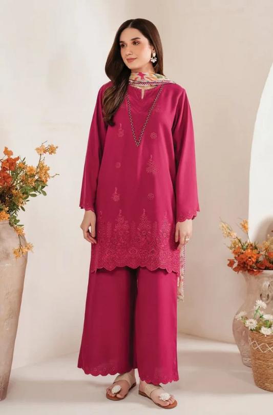 Shanzay - 3PC Lawn Embroidered Suit (Unstitched) -UPQS083