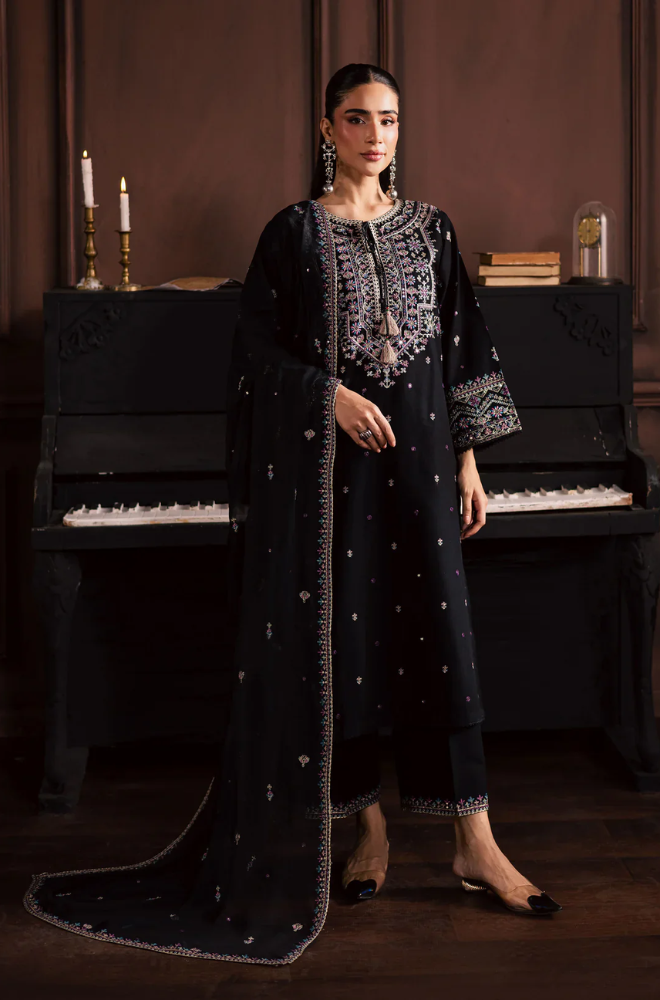 Batik - 3PC Unstitched Lawn Embroidered Suit - UA294