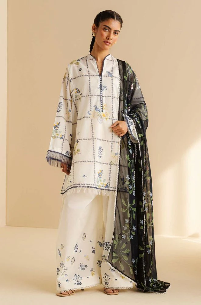 Coco by Zara Shahjahan - 3PC Banadora Lawn Digital Printed Suit (Unstitched) -UPFS0125