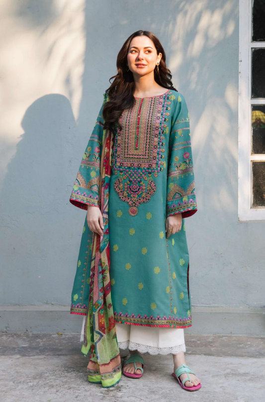 3 - Piece Lawn Embroidered Suit - UPS028