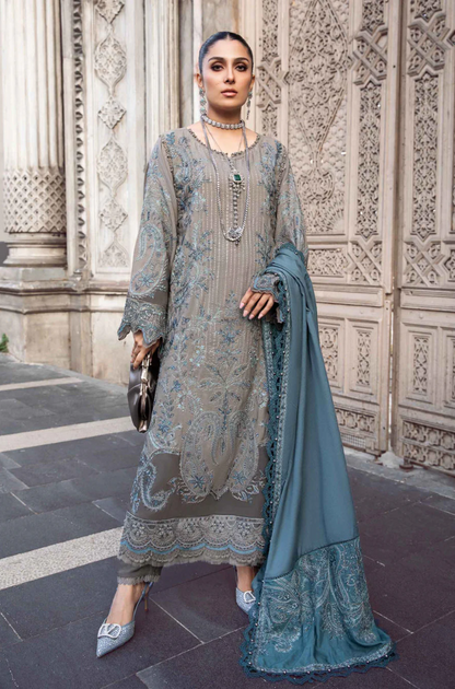 Bareeze - 3PC Dhanak Embroidered Suit (Unstitched) - UH188