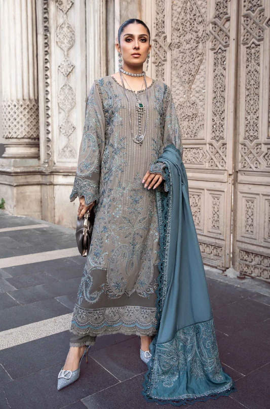 Bareeze - 3PC Dhanak Embroidered Suit (Unstitched) - UH188