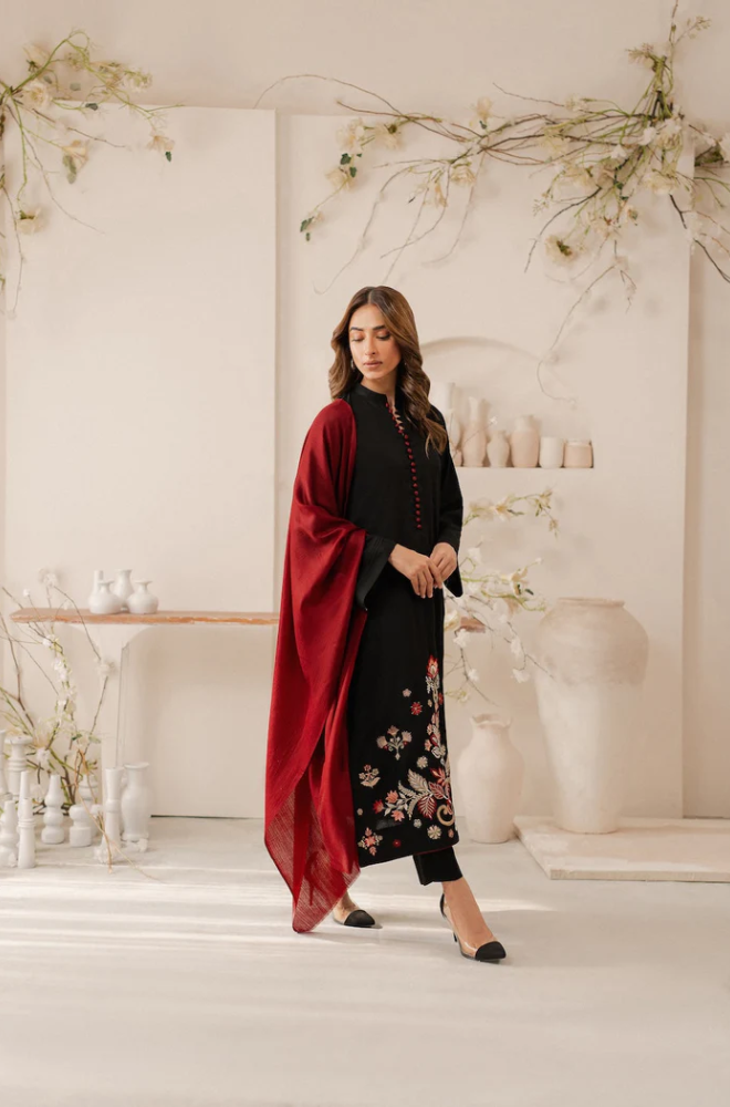 Sobia Nazir - 3PC Unstitched Dhanak Embroidered Suit - US122