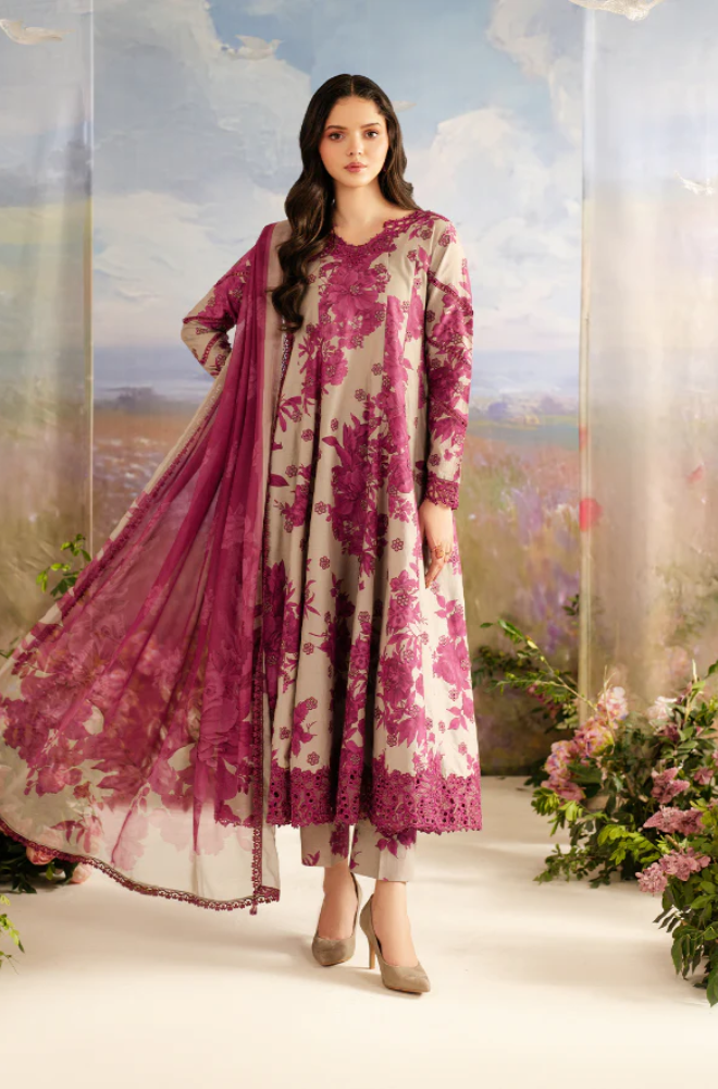 Iznik - 3PC Khaddar Digital Printed Suit (Unstitched) - UH302