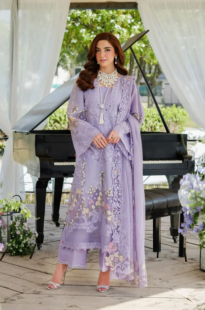 Elaf - 3PC Unstitched Lawn Embroidered Suit - UA248
