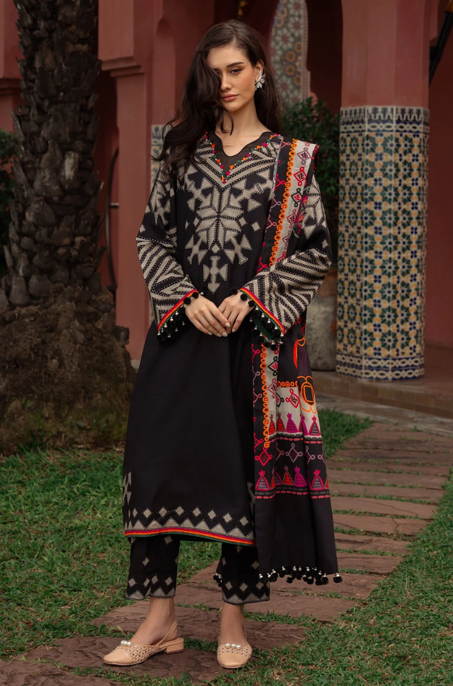 Charizma - 3PC Khaddar Digital Printed Suit (Unstitched) - UH299