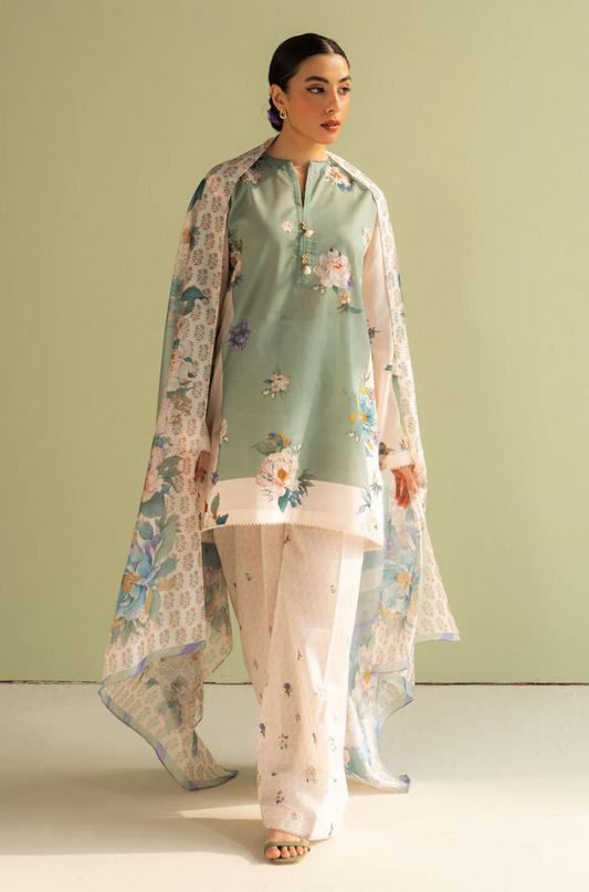 Coco by Zara Shahjahan -3PC Lawn Digital Printed Suit (Unstitched) - UPHB0151