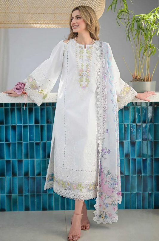 Jazmin - 3PC Unstitched Dhanak Embroidered Suit - UC153