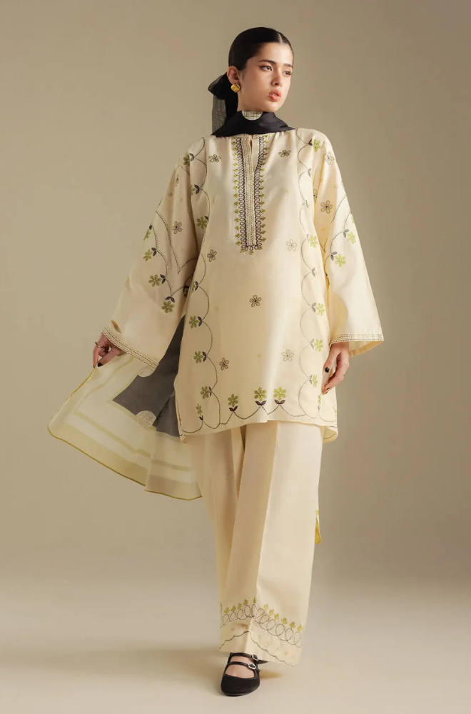Zara Shahjahan - 3PC Unstitched Dhanak Embroidered Suit - UH282
