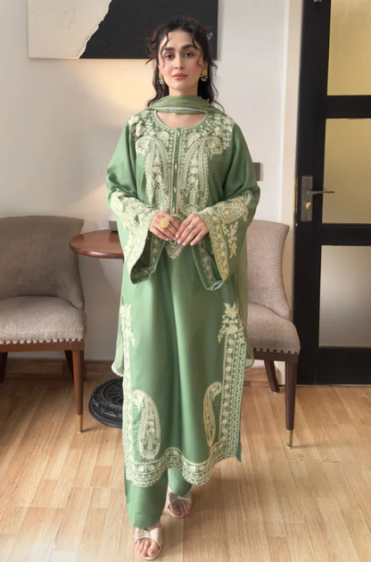 Seran - 3PC Unstitched Lawn Embroidered Suit - UA267
